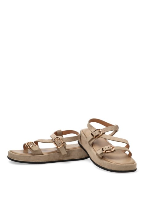 Sandalia kakhi de mujer Luna Collection HG-5684