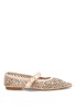 Bailarina beige con suela plana de mujer IDEAL SHOES 9862