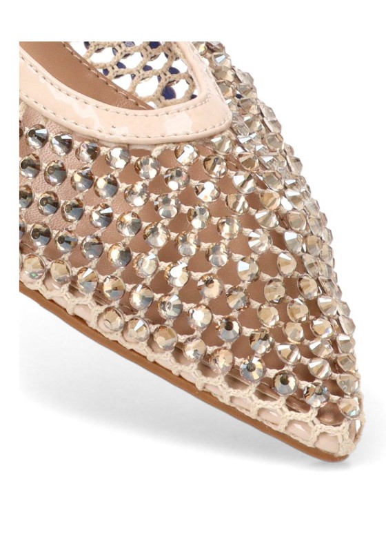 Bailarina beige con suela plana de mujer IDEAL SHOES 9862