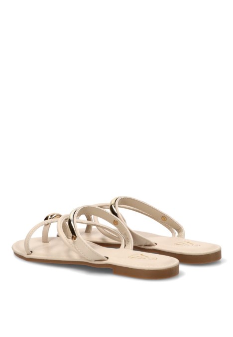 Sandalia beige con anillo XXL para mujer CINK‑ME DM7G25