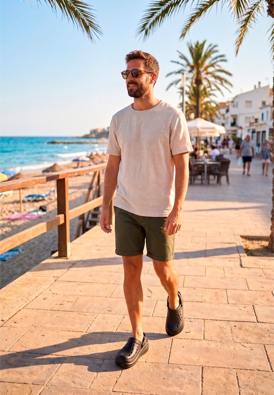 Zueco playa negro de hombre XTI 145734