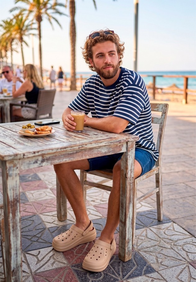 Zueco playa beige de hombre XTI 145734