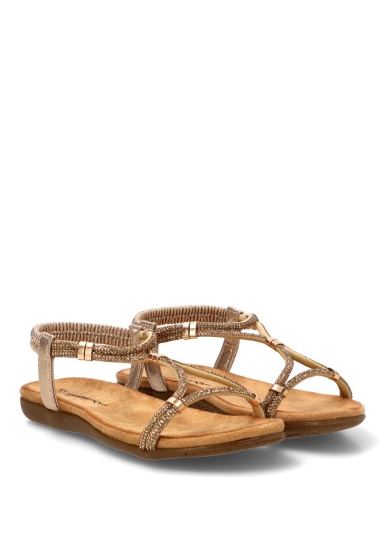 Sandalia oro de mujer STAY 60-1155