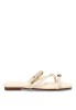 Sandalia plana beige con anilla para mujer CEREZA P118