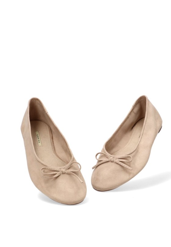 Bailarina natural con suela plana de mujer LUNA TREND M5165
