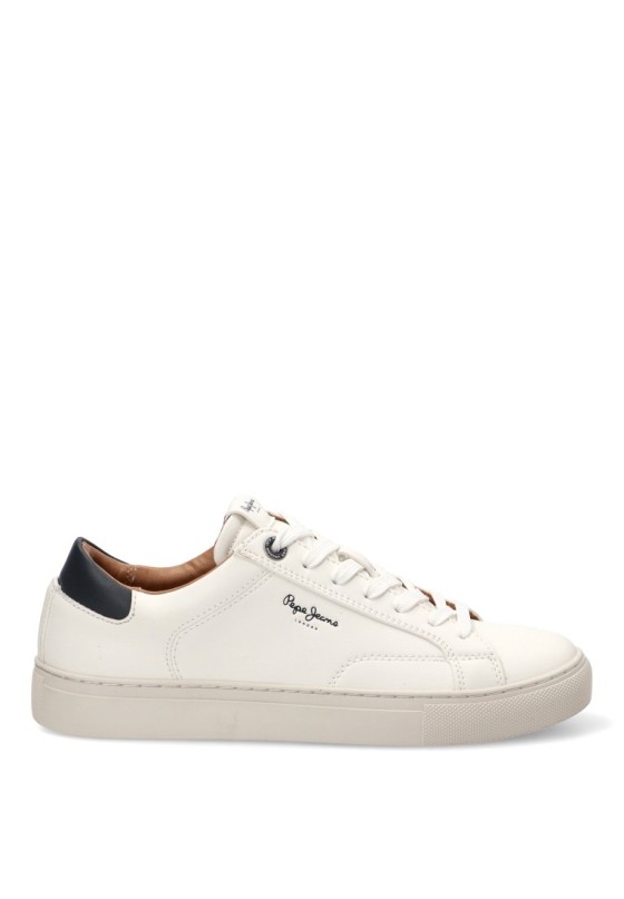 Deportivo blanco con suela plana de hombre PEPE JEANS PMS00048