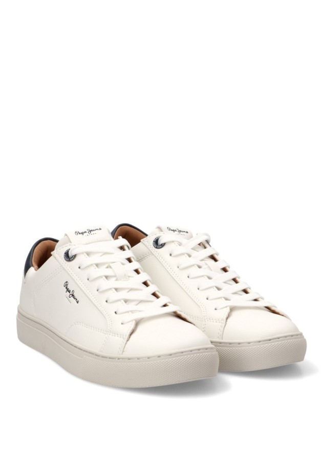 Deportivo blanco con suela plana de hombre PEPE JEANS PMS00048
