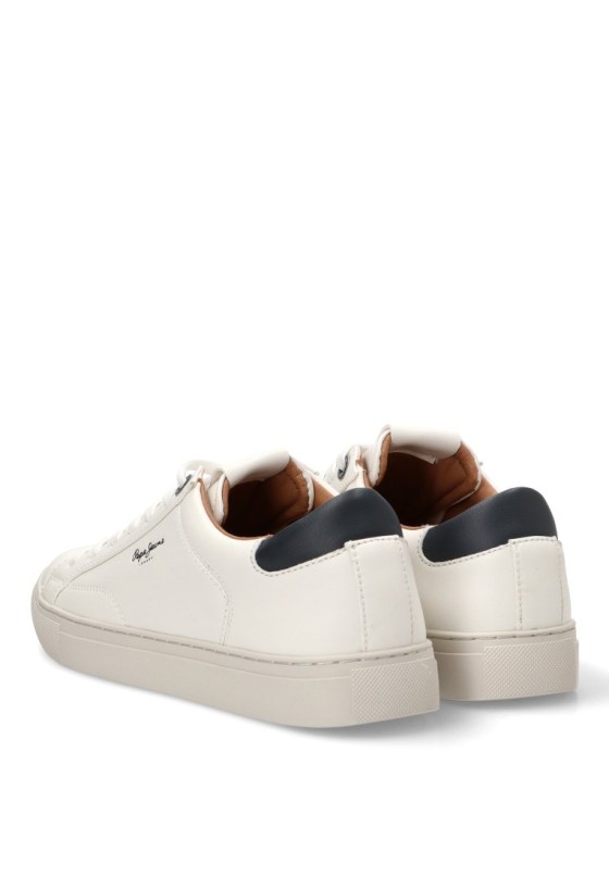 Deportivo blanco con suela plana de hombre PEPE JEANS PMS00048