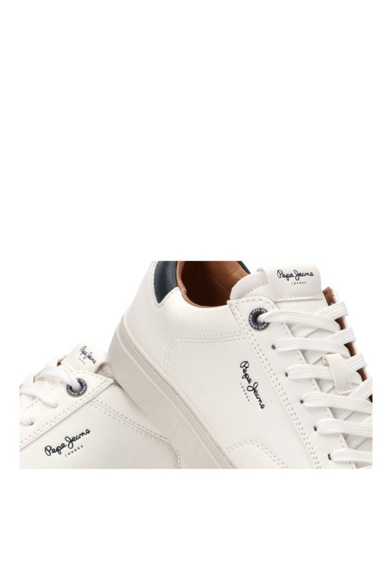 Deportivo blanco con suela plana de hombre PEPE JEANS PMS00048