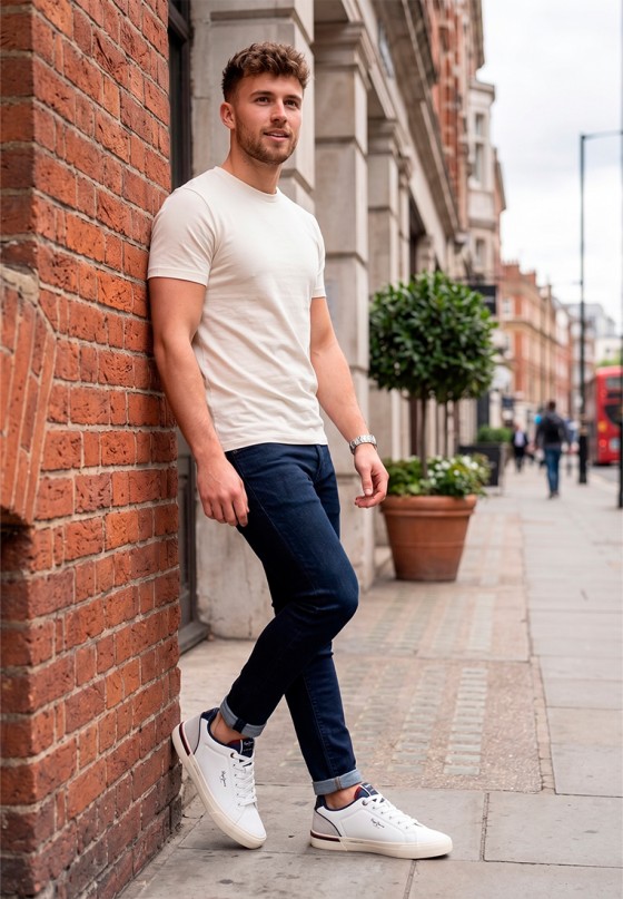 Deportivo blanco de hombre PEPE JEANS PMS300011