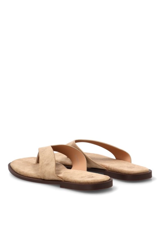 Sandalia de dedo kakhi para mujer Luna Collection HG-5816
