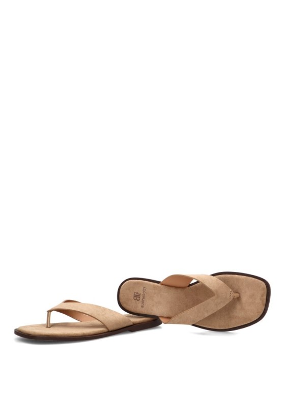 Sandalia de dedo kakhi para mujer Luna Collection HG-5816
