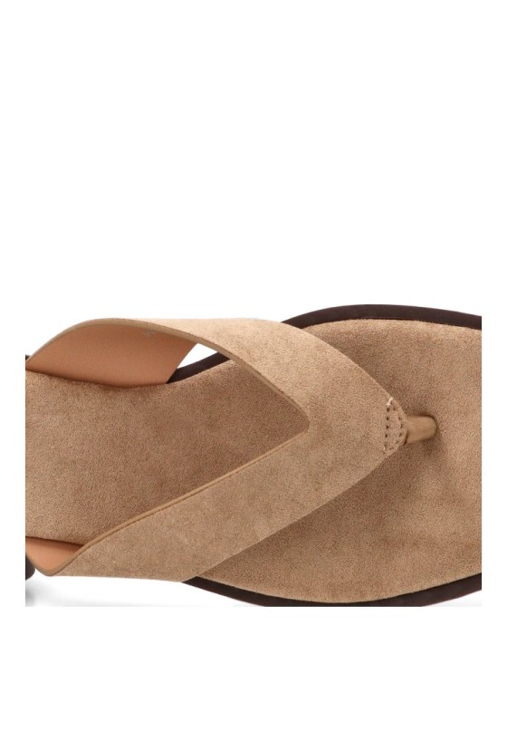 Sandalia de dedo kakhi para mujer Luna Collection HG-5816