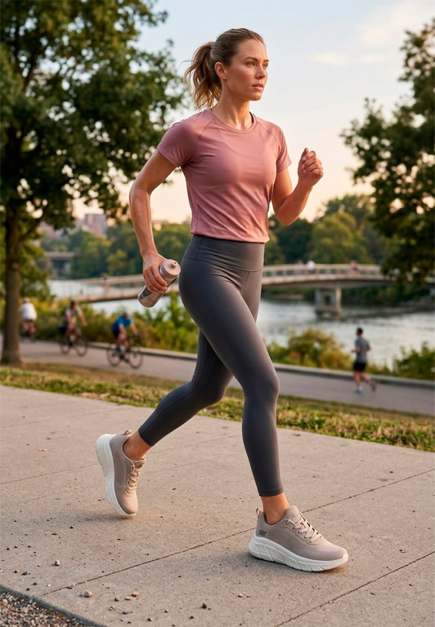 Deportivo casual taupe de mujer SKECHERS 117385