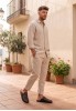 Zueco marrón sintético con hebilla y suela plana de hombre STAY 27-2527C