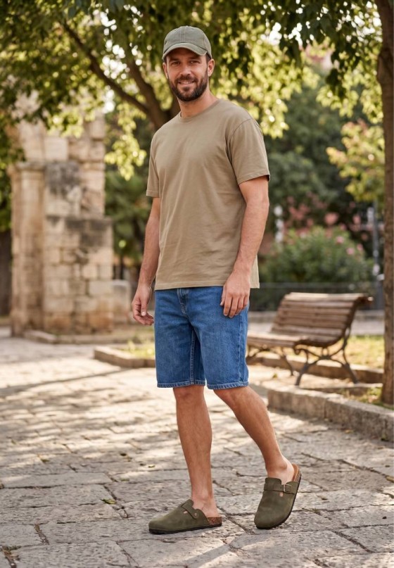 Zueco kakhi de hombre STAY 27-2527C
