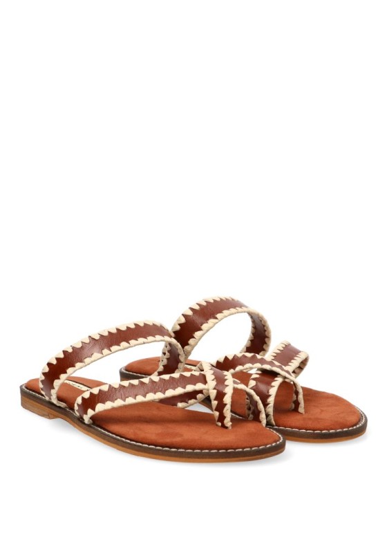 Sandalia con suela plana de mujer LUNA TREND M6480