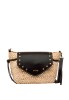 Bolso bandolera pequeño PECES en rafia negra de mujer MUSTANG