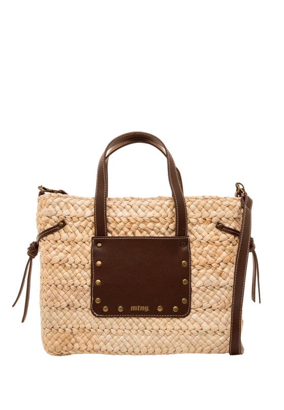 Bolso POZO de rafia marrón para mujer MUSTANG