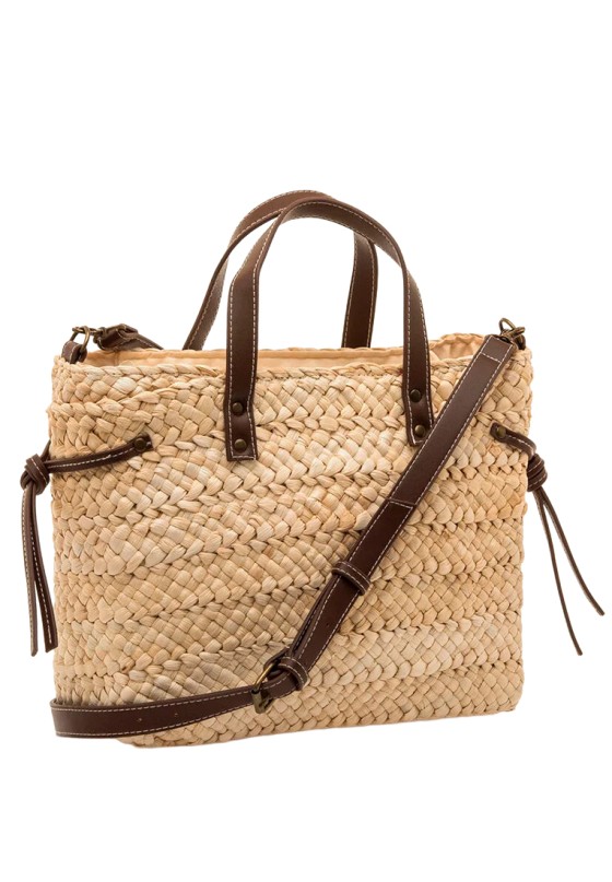 Bolso POZO de rafia marrón para mujer MUSTANG