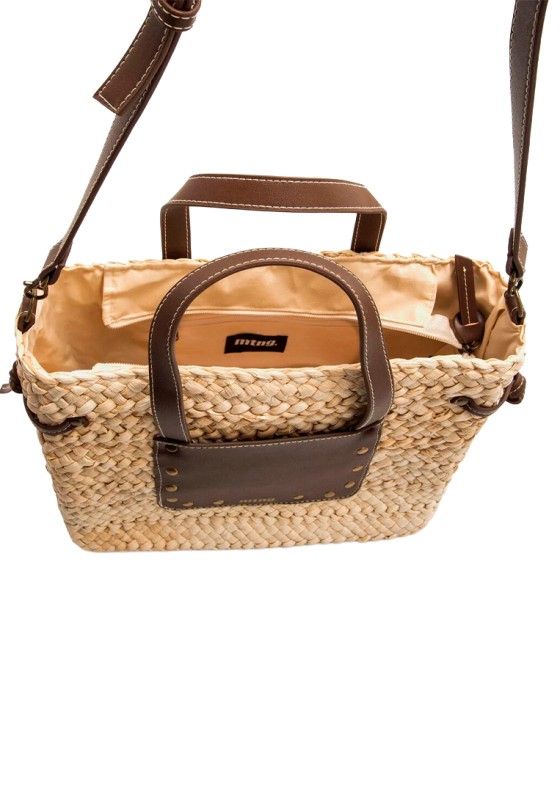 Bolso POZO de rafia marrón para mujer MUSTANG