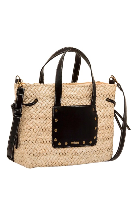 Bolso POZO de rafia negro para mujer MUSTANG