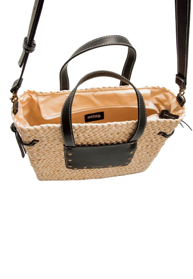 Bolso POZO de rafia negro para mujer MUSTANG