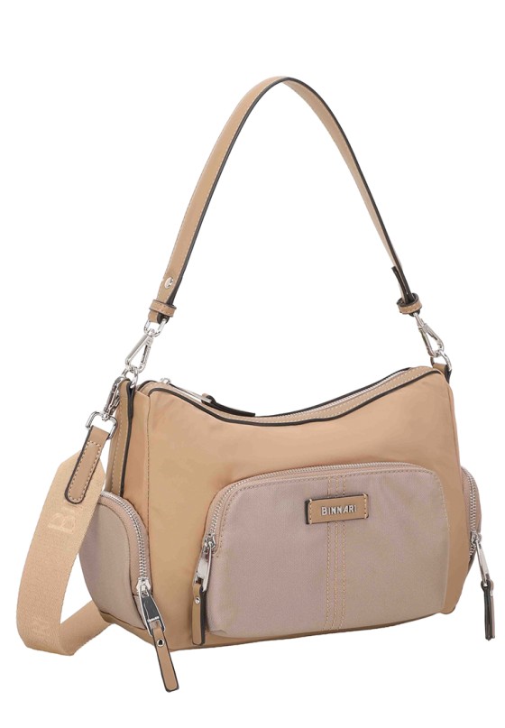 Bolso textil marrón de mujer BINNARI 20941