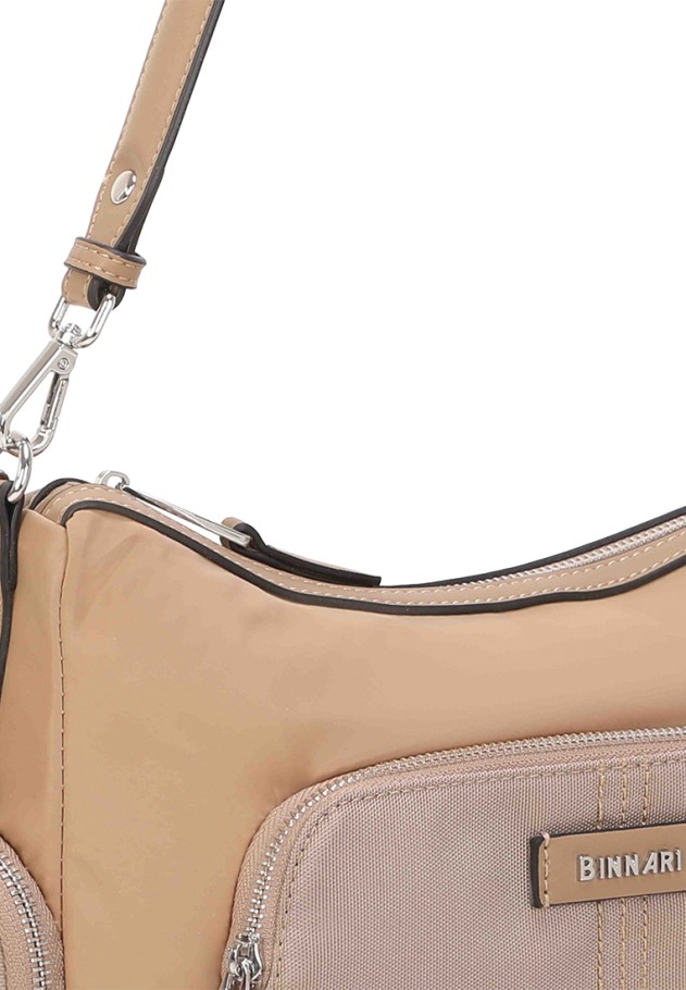Bolso textil marrón de mujer BINNARI 20941