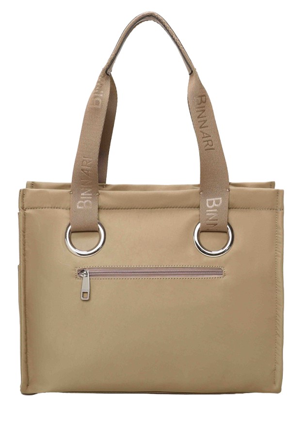 Bolso textil kakhi de mujer BINNARI 21150