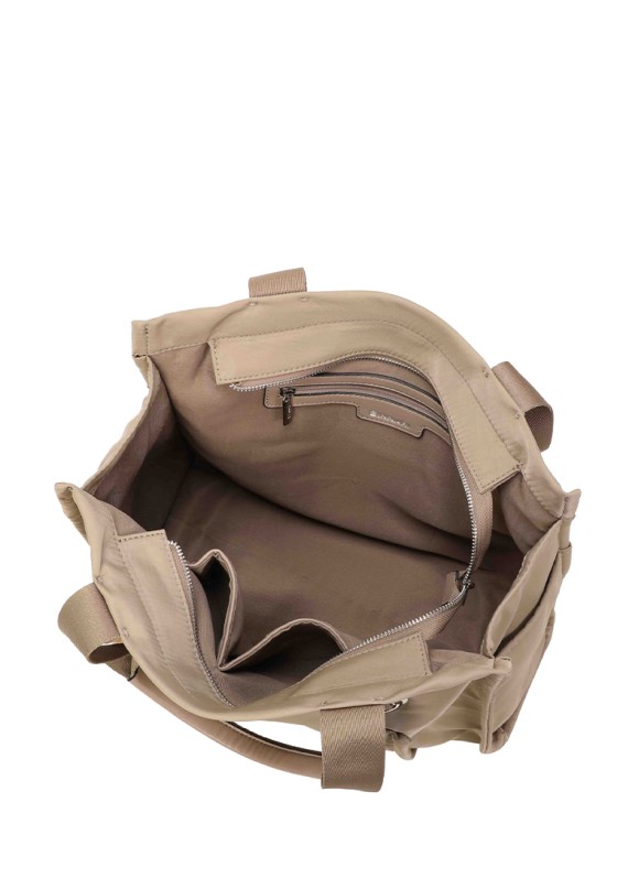 Bolso textil kakhi de mujer BINNARI 21150