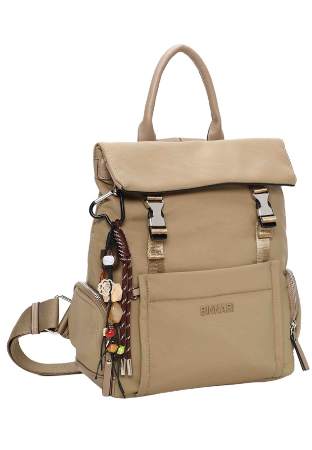 Mochila bolso kaki de mujer BINNARI 21151