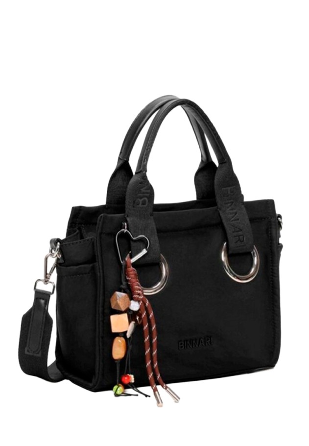 Bolso textil negro de mujer BINNARI 21154