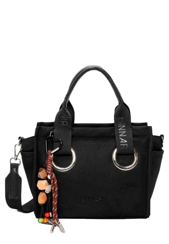Bolso textil negro de mujer BINNARI 21154