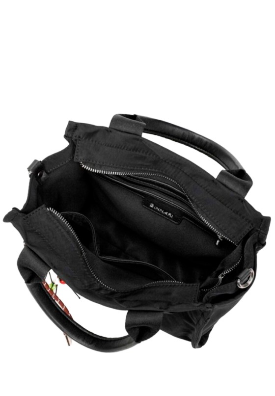Bolso textil negro de mujer BINNARI 21154