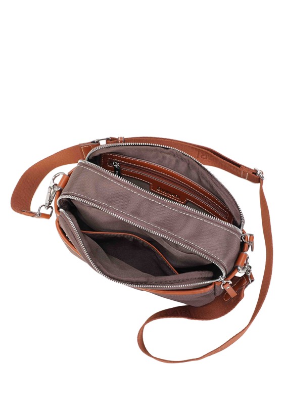 Bolso bandolera pequeño marrón de mujer BINNARI 21180