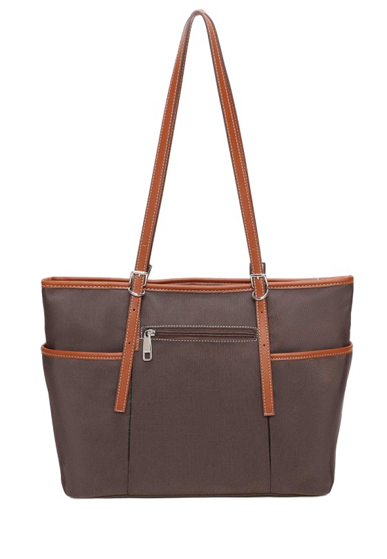 Bolso textil marrón de diario para mujer BINNARI 21183