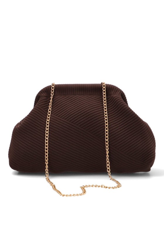 Bolso bandolera textil marrón para mujer Luna Collection ZYL219970-9