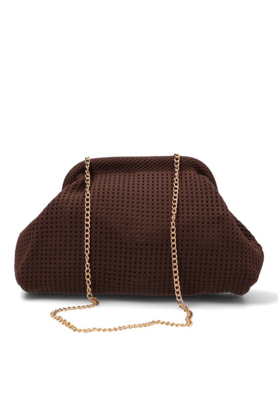 Bolso bandolera pequeña marrón de mujer Luna Collection ZYL219977-2
