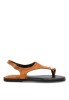 Sandalia camel con suela plana de mujer HXD-53