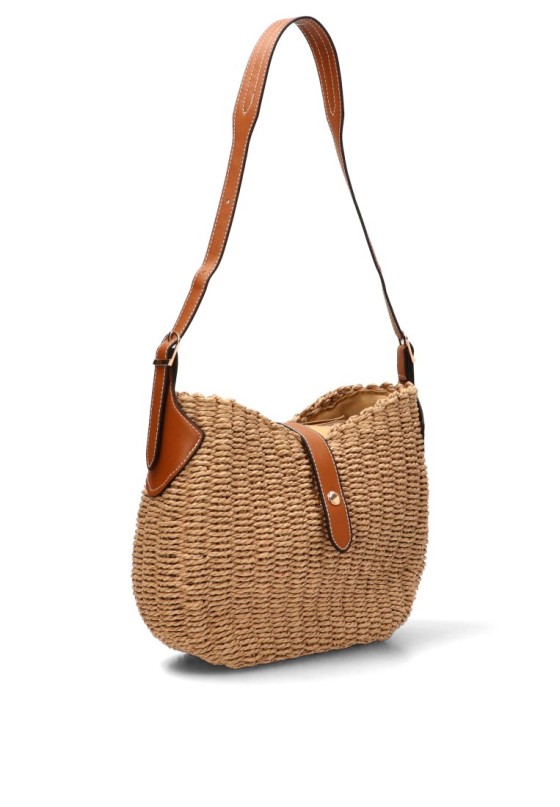Bolso bandolera pequeño kakhi de mujer YULIA LZ 257321