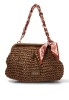 Bolso bandolera pequeño Luna Collection con rafia AXXR260253