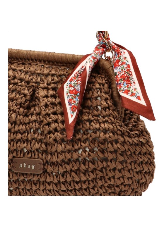 Bolso bandolera pequeño Luna Collection con rafia AXXR260253