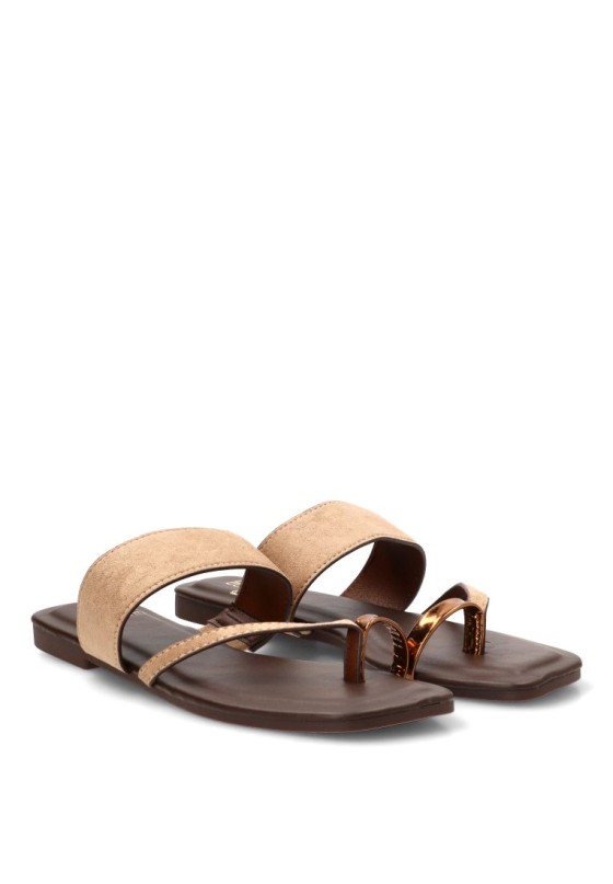 Sandalia kakhi de mujer Luna Collection HG-5815