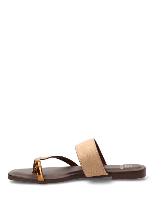 Sandalia kakhi de mujer Luna Collection HG-5815
