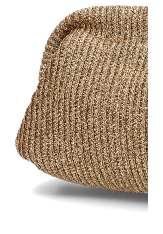 Bolso bandolera pequeña de rafia color oro de mujer YULIA LZ 25809-1