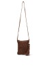 Bolso bandolera pequeña YULIA LZ con rafia color coffee y borla AM804