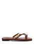 Sandalia plana Cereza P118 para mujer en camel