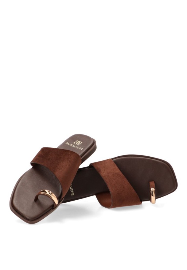 Sandalia con suela plana de mujer BUONAROTTI CF-5817