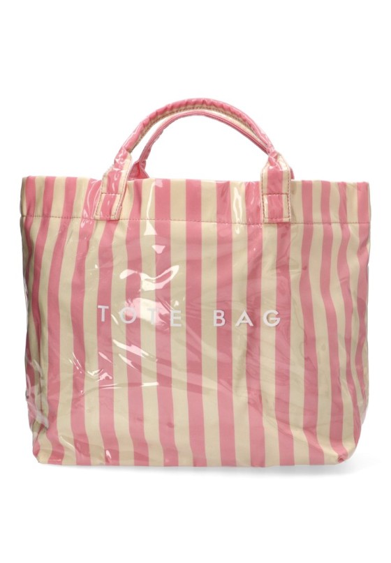 Bolsa de playa textil rosa para mujer Luna Collection ZYL219989